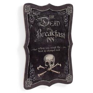 Grandin Road Dead & Breakfast Halloween Decor Sign